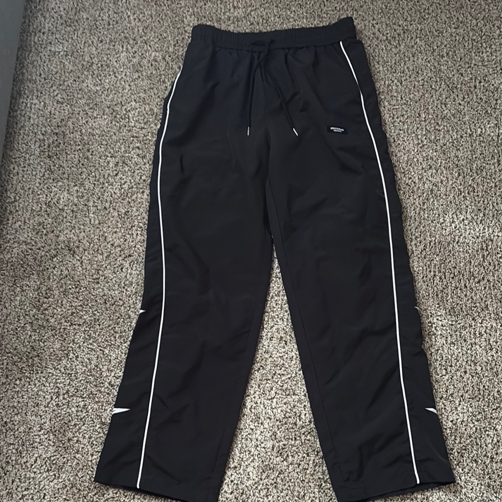 Opening Ceremony Black Joggers with White Stripes
